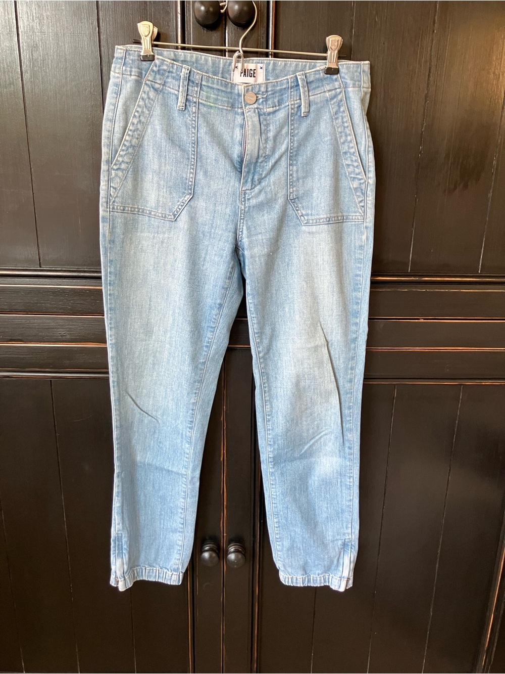 PAIGE womens Light Blue Denim Jeans